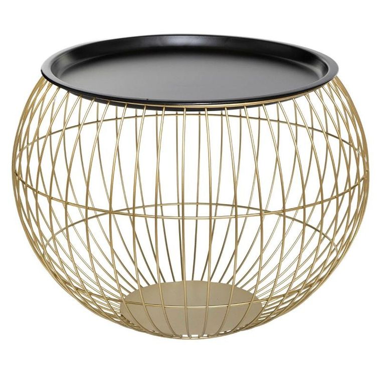 Atmosphera, stoliki kawowe okrągłe, Alya, metalowe, 2 szt.