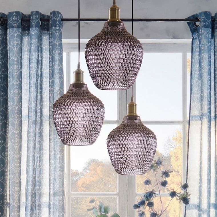 Atmosphera, szklana lampa sufitowa, Omaha, 25 cm, transparentny