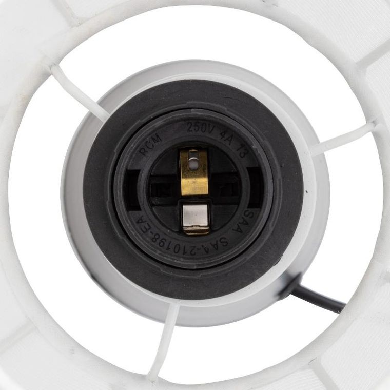 Atmosphera, Tobie, lampka nocna z bawełnianym abażurem, 25 cm