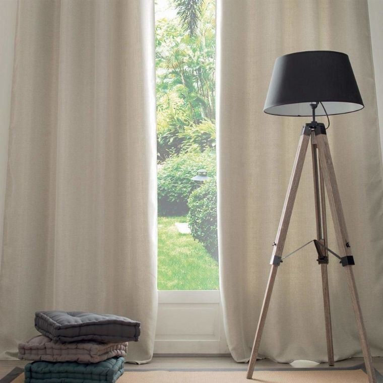 Atmosphera, zasłona dekoracyjna, poliestrowa, okienna na przelotkach, 140-260 cm, beżowa