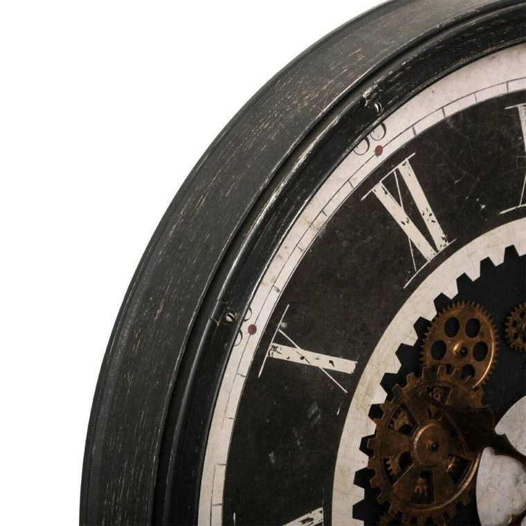 Atmosphera, zegar ścienny duży, Charley, Ø 76 cm, z ozdobnym mechanizmem