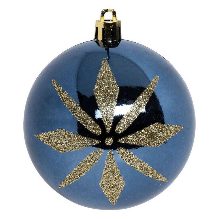 Atmosphera, zestaw bombek ze złotymi zdobieniami, 8 cm