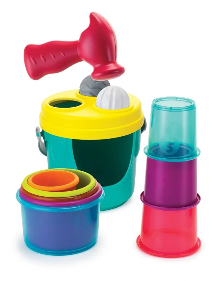 B-Kids, Żyrafkowa Wieża XL, kubeczki, 14 elementów