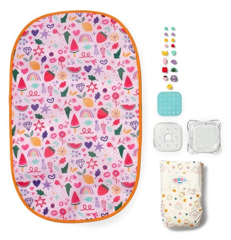 Baby Born, Changing Bag Pinplay, torba z akcesoriami do przewijania lalek