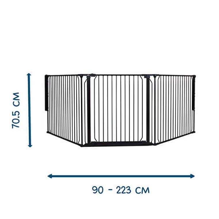 Baby Dan, Carl Wide X, bramka ochronna zewnętrzna, czarna