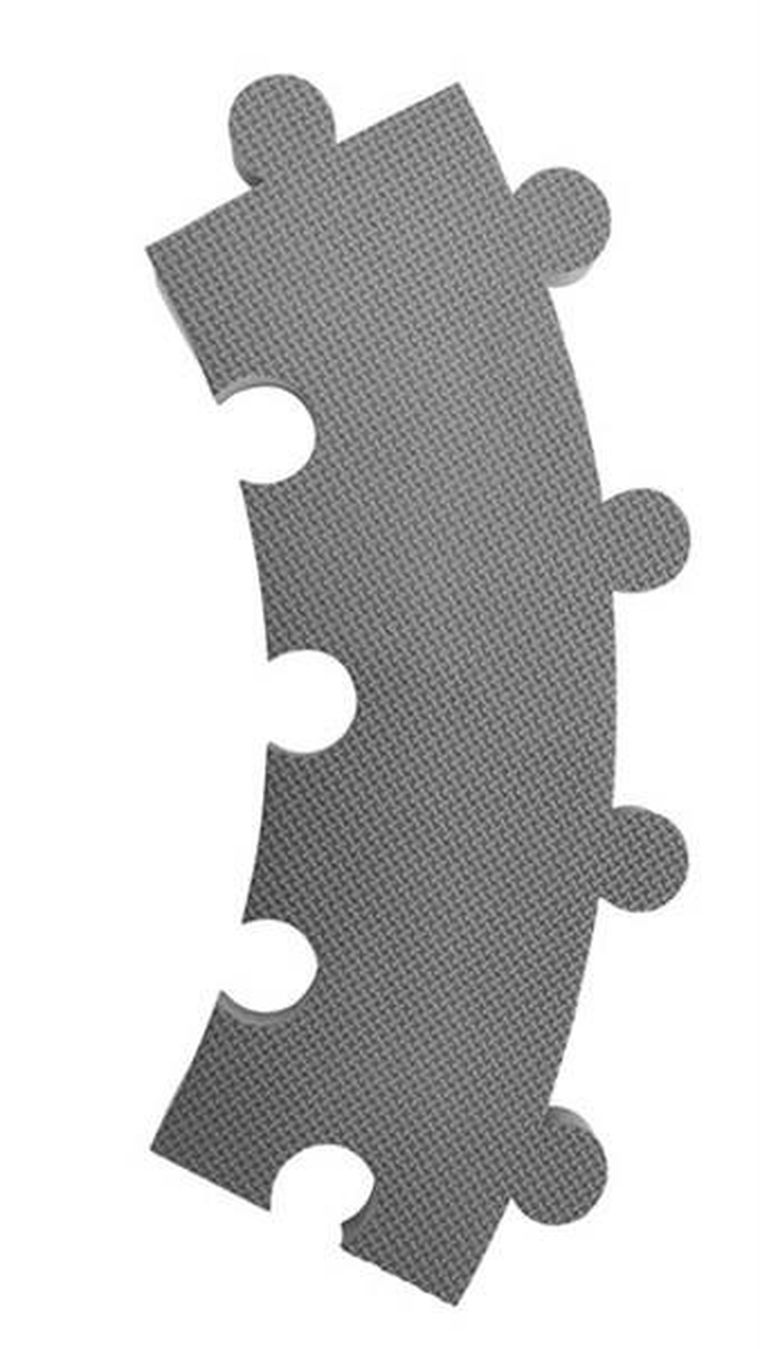 Baby Dan, mata piankowa do zabawy, okrągła, szara