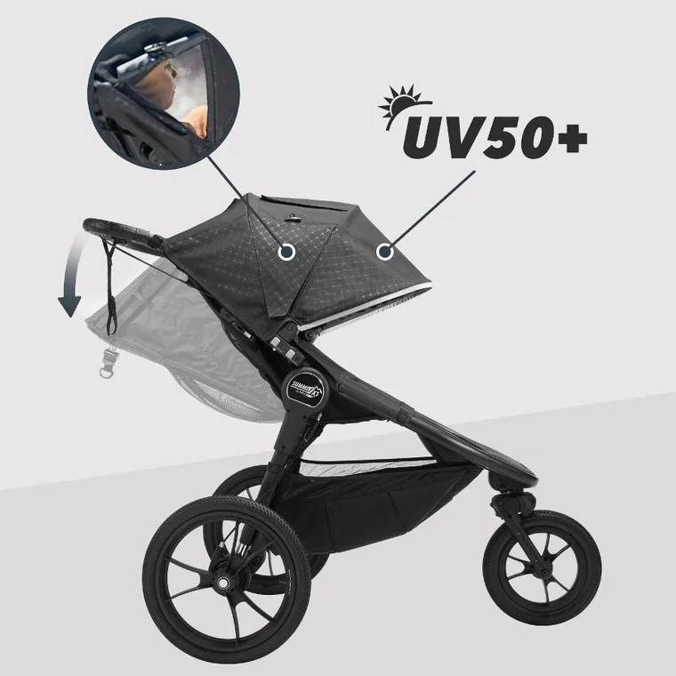 Baby Jogger, Summit X3 2w1, wózek spacerowy do joggingu z gondolą, midnight black