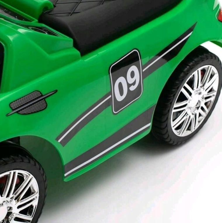 Baby Mix, jeździk z dźwiękiem i rączką, Racer, zielony