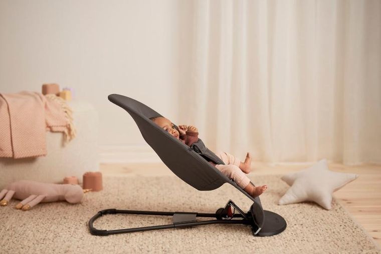 BabyBjörn, Balance Soft Woven/Jersey, leżaczek, Tri Fabric, ciemny szary