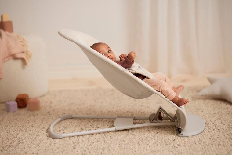 BabyBjörn, Balance Soft Woven/Jersey, leżaczek, Tri Fabric, jasny beż