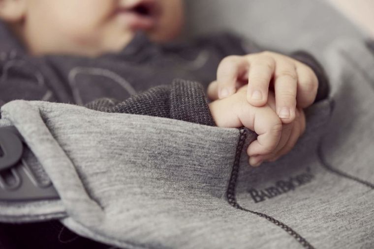 BabyBjörn, Bliss 3D Jersey, leżaczek bujaczek, jasny szary