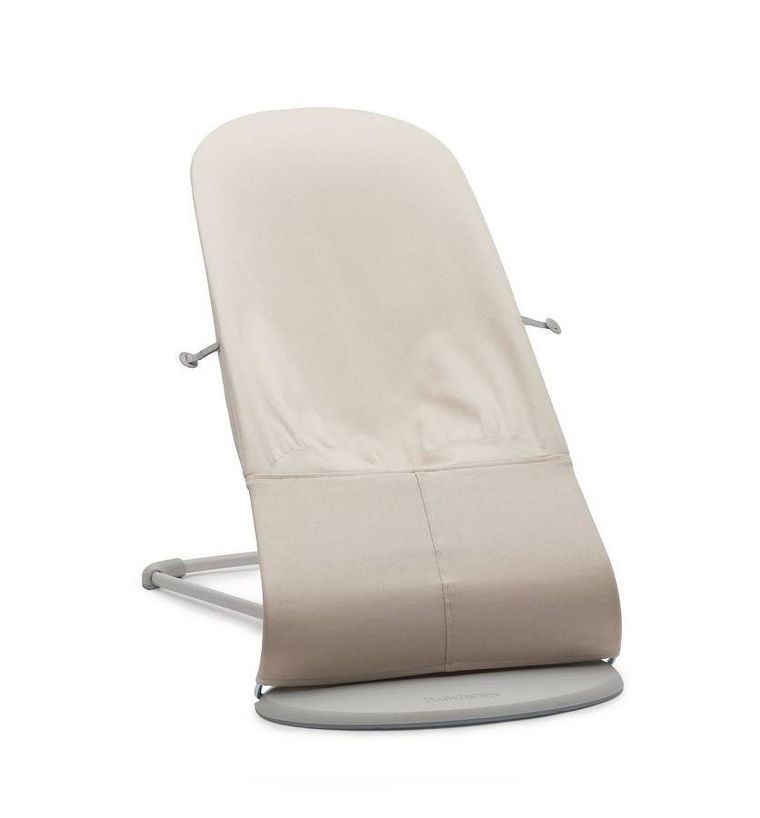 BabyBjörn, Bliss 3D Jersey, leżaczek, jasnobeżowy + Googly Eyes Pastels, zabawka niemowlęca