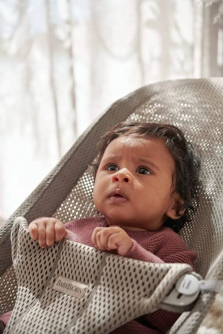 BabyBjörn, Bliss Mesh, leżaczek, szary beż