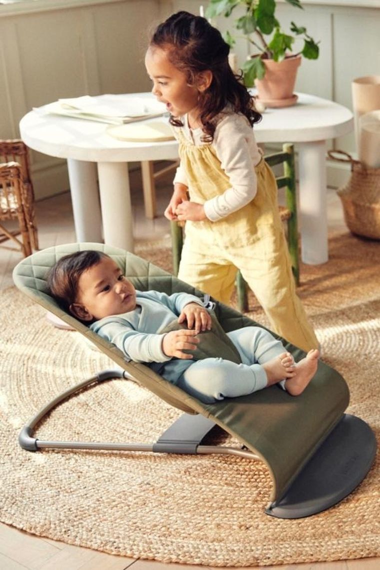 BabyBjörn, Bliss Woven, leżaczek, ciemnozielony