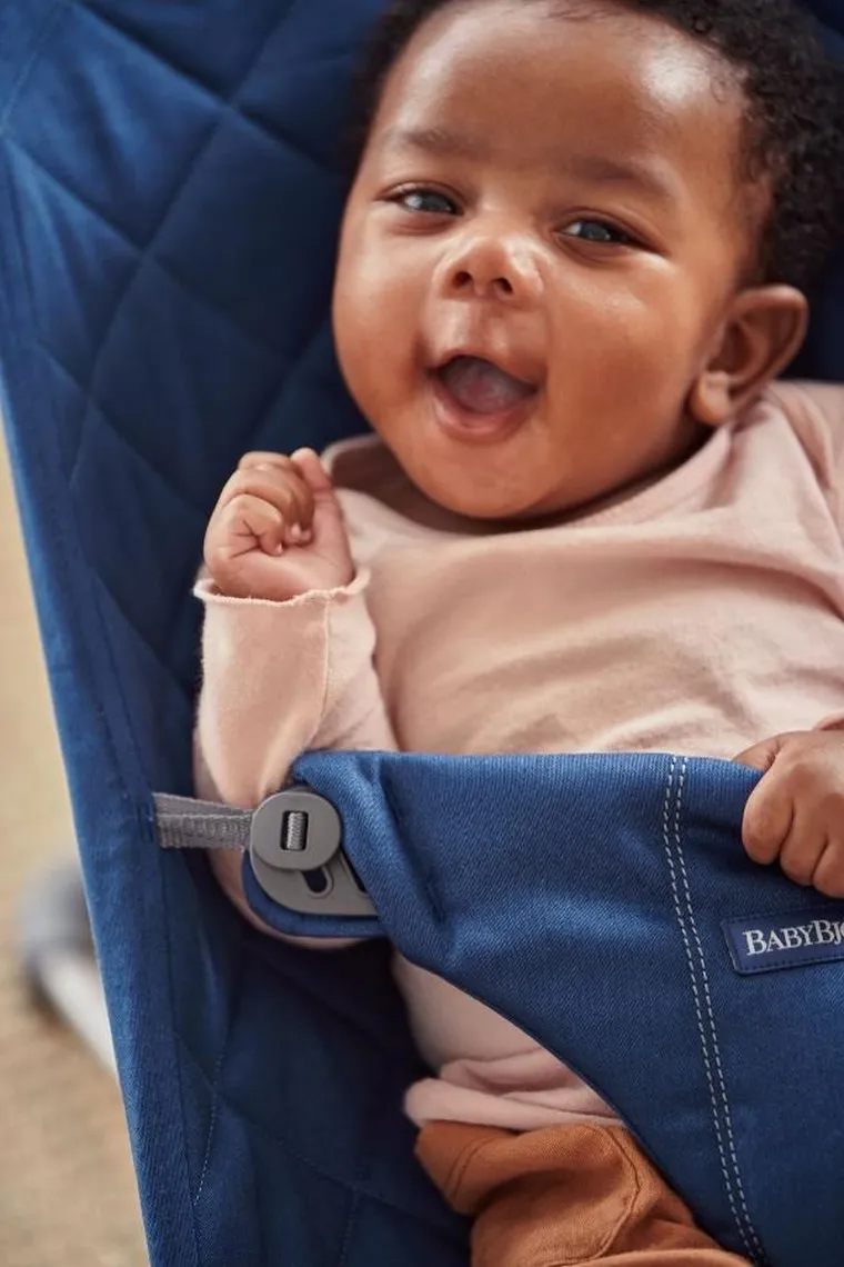 BabyBjörn, Bliss Woven, leżaczek, granatowy