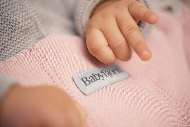 BabyBjörn, Bliss Woven, leżaczek, jasny róż, melanż