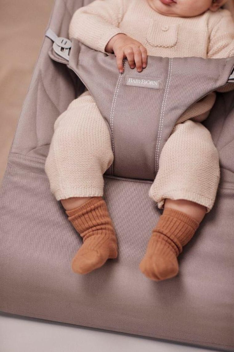 BabyBjörn, Bliss Woven, leżaczek, sand grey