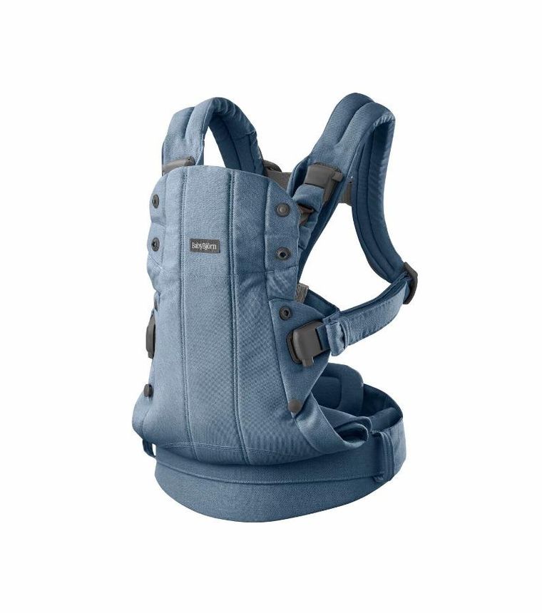 BabyBjörn, Harmony, nosidełko, woven, niebieski melanż