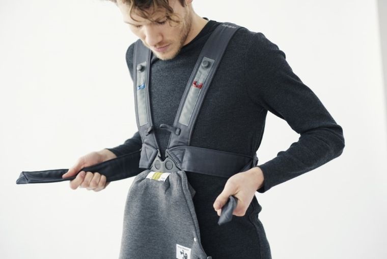 BabyBjörn, Mini 3D Jersey, nosidełko, ciemny szary