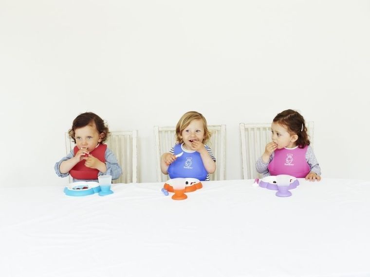 BabyBjörn, śliniaki, zielony i różowy