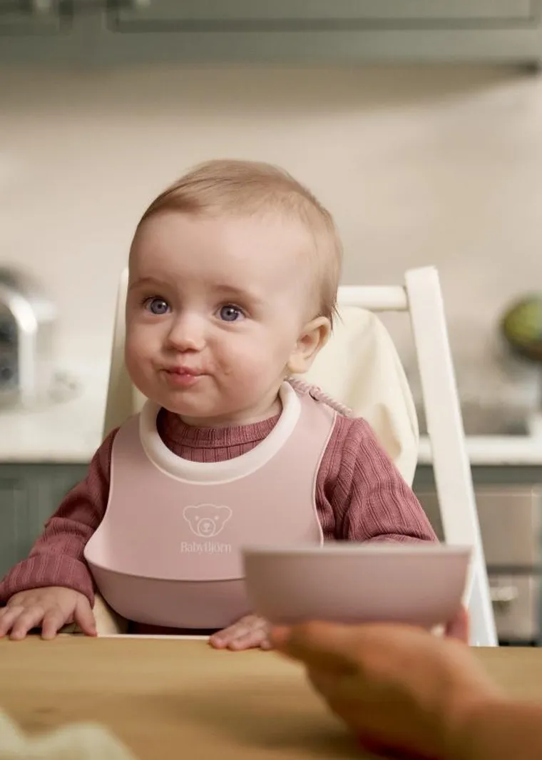 BabyBjörn, zestaw do karmienia, Powder Pink, 3 szt.