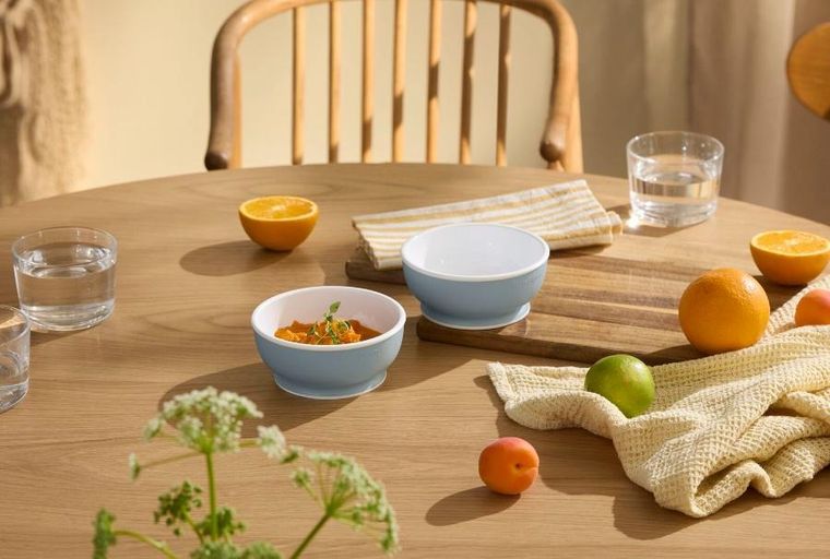 BabyBjörn, zestaw miseczek, Powder Blue, 2 szt.