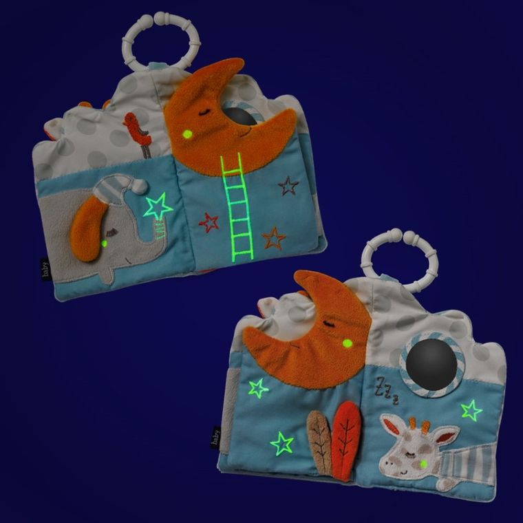 BabyFehn, Żyrafa, Dobranoc, książeczka edukacyjna, świecąca w ciemności