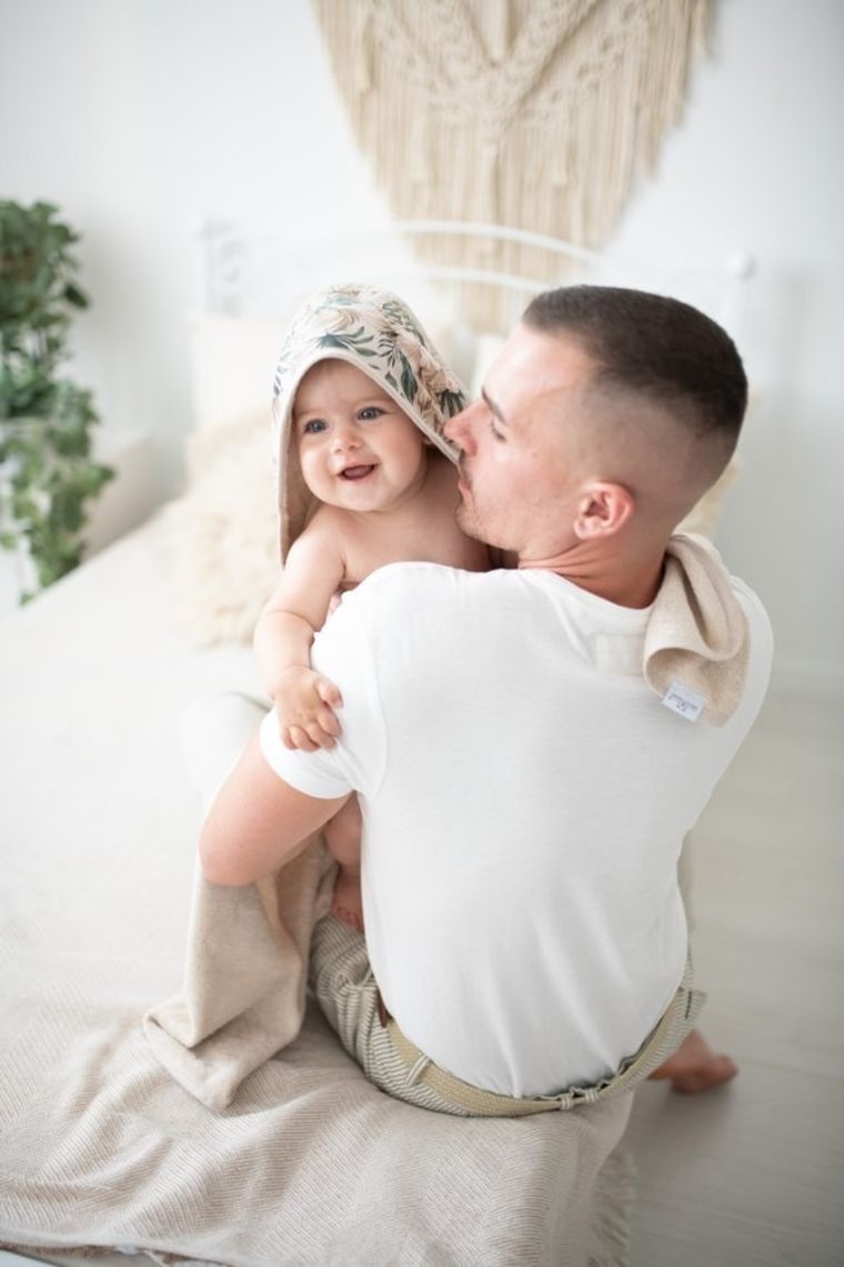 BabyMatex, Bamboo Design, Łapacze Snów, okrycie kąpielowe, szare, 100-100 cm