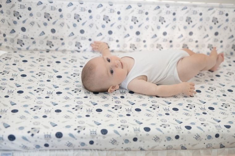 BabyMatex, Bump Air Design, Roboty niebieskie, ochraniacz do łóżeczka, 180 cm