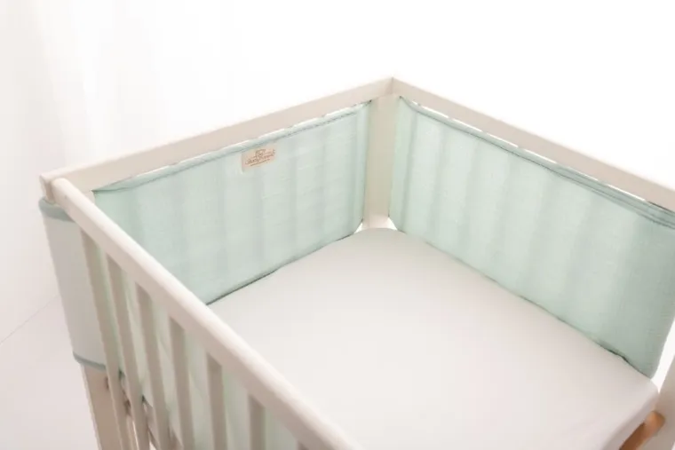 BabyMatex, Bump Air Muslin, ochraniacz do łóżeczka, miętowy, 180-30cm