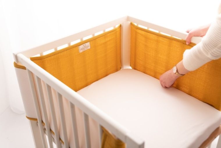 BabyMatex, Bump Air Muslin, ochraniacz do łóżeczka, miodowy, 180-30cm