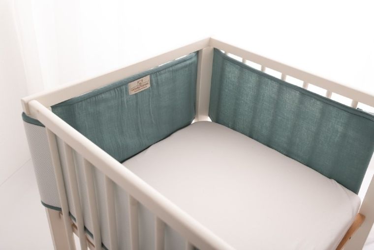 BabyMatex, Bump Air Muslin, ochraniacz do łóżeczka, zielony, 180-30cm