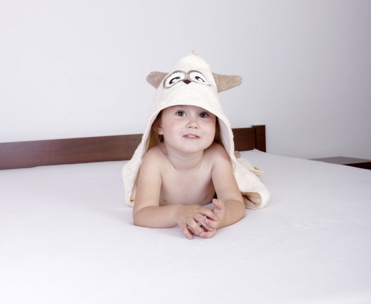 BabyMatex, Jimmy, kąpielowe okrycie niemowlęce, ecru, 80-80 cm