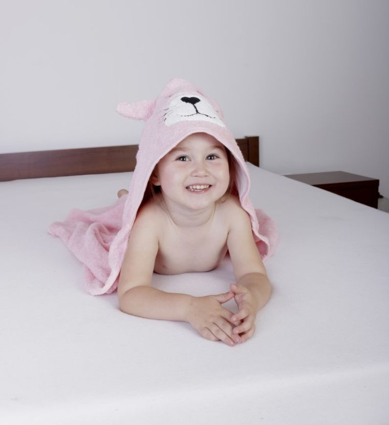 BabyMatex, Jimmy, kąpielowe okrycie niemowlęce, różowe, 80-80 cm