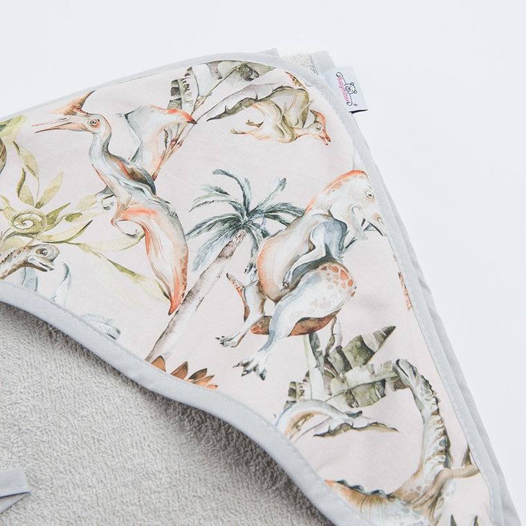 BabyMatex, okrycie kąpielowe, frotte, dinozaury, 100-100 cm