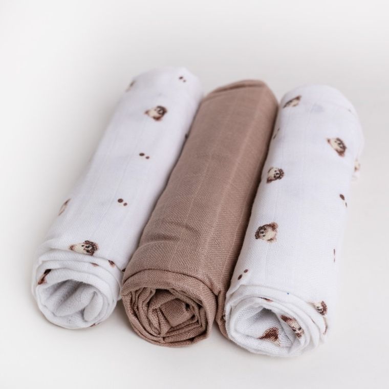 Babymatex, pielucha bambusowa, 70-70 cm, 3 szt.