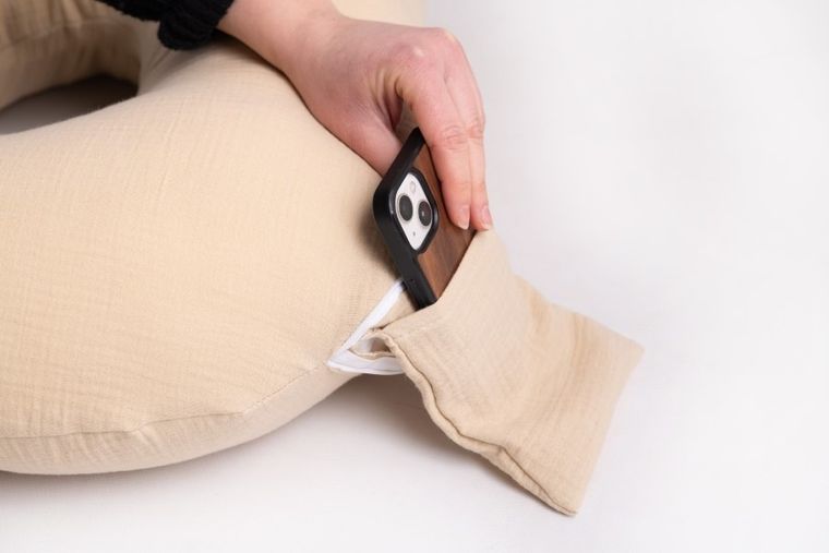 BabyMatex, poduszka do karmienia pozycjonująca, MiniRelax, brzoskwiniowa, 150 cm