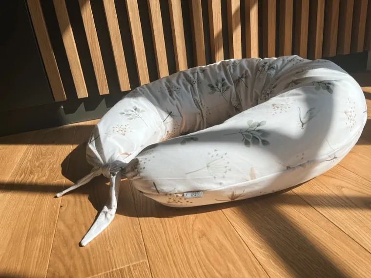 BabyMatex, poduszka do spania i karmienia z tkaniny bawełnianej, moon, ważki,