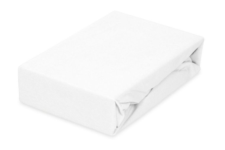 BabyMatex, prześcieradło z gumką, jersey, białe, 60-120 cm