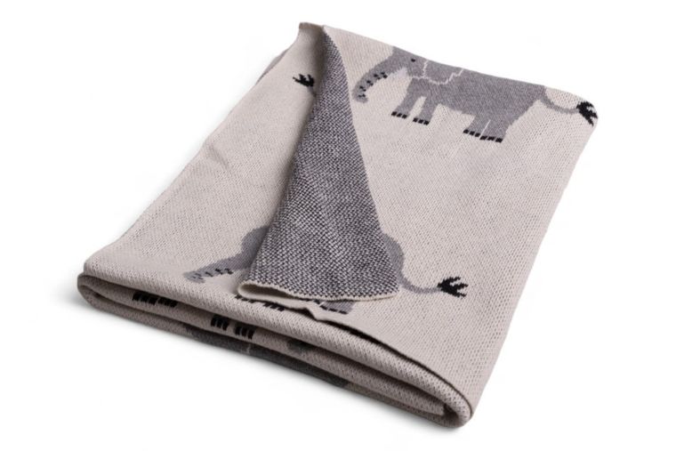 Babymatex, Słonie, kocyk bawełniany, 80-100 cm