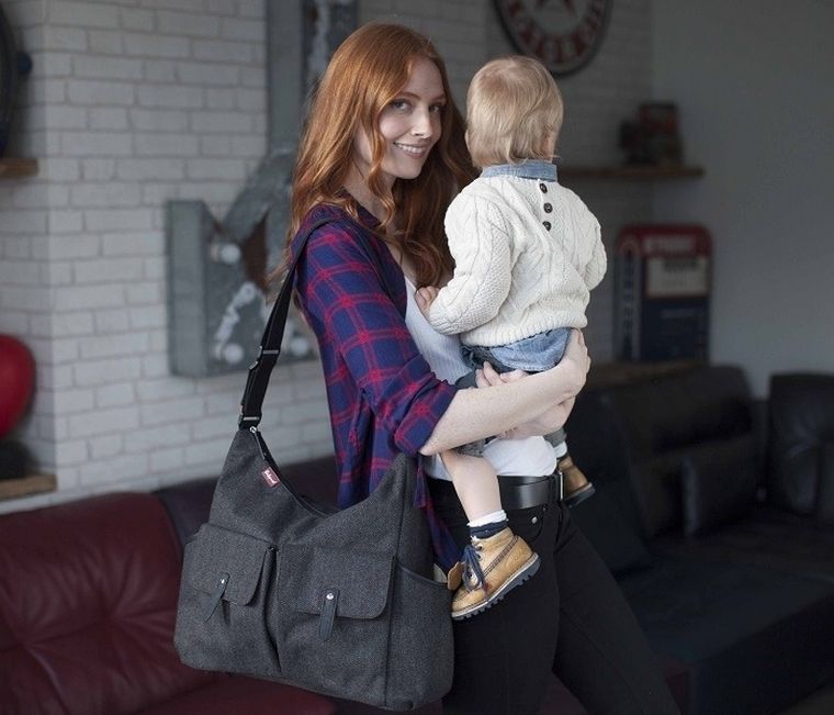 Babymel, Frankie, torba dla mamy, Tweed