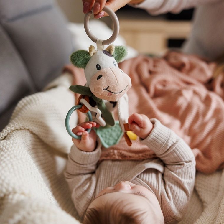 BabyOno, Cow Bingo, zawieszka sensoryczna z gryzakiem