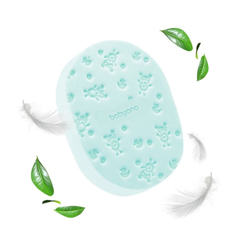 BabyOno, gąbka kąpielowa dla dzieci i niemowląt, miętowa