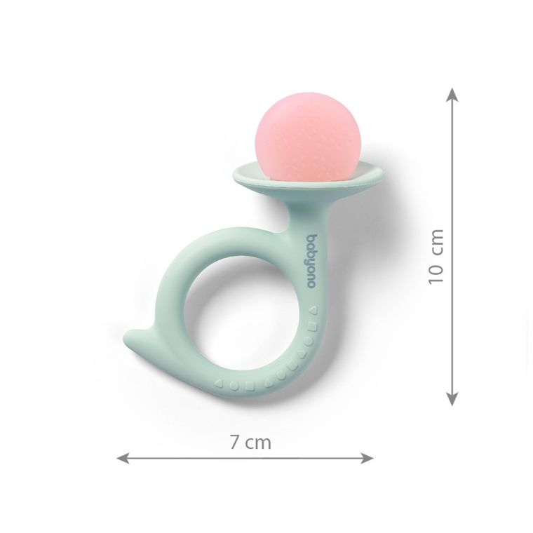 BabyOno, Ślimak, gryzak silikonowy, miętowy