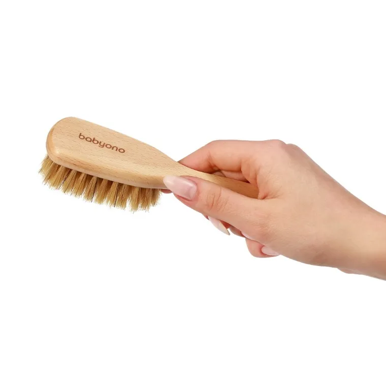 BabyOno, szczotka z naturalnego włosia, średnio miękka