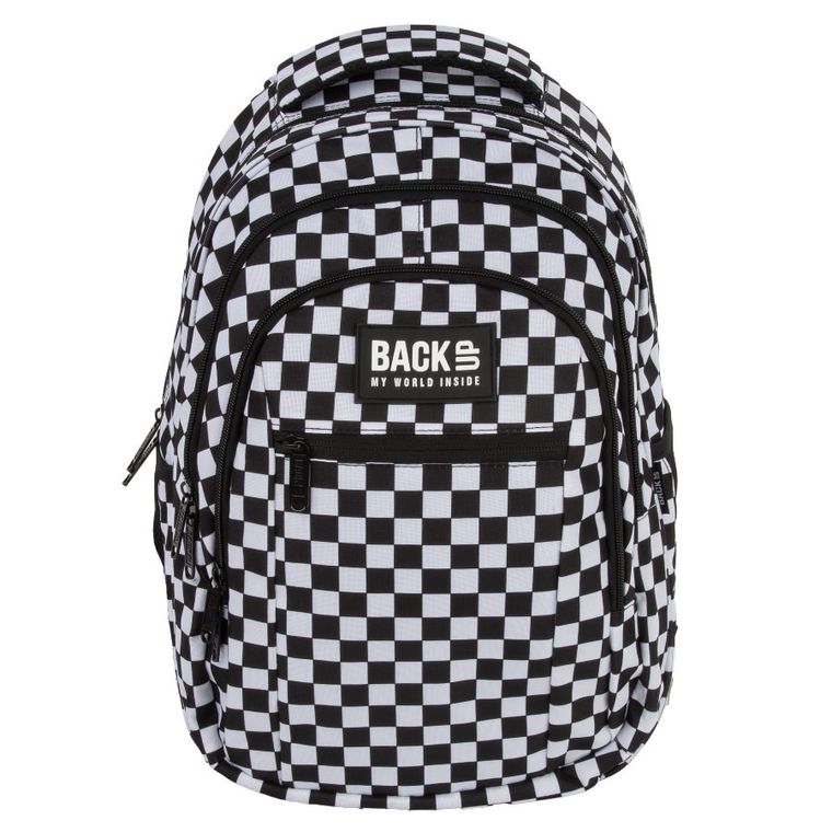 BackUp, plecak szkolny, 3-komorowy, Szachownica
