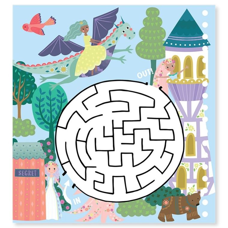 Bajkowy Świat. Magiczna kolorowanka wodna z zadaniami