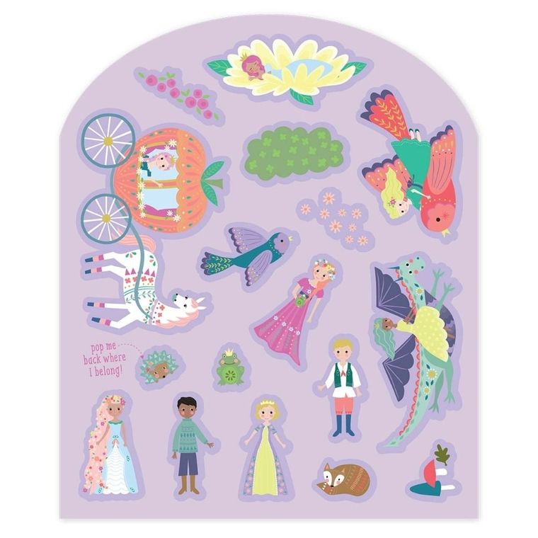 Bajkowy Świat. Zestaw naklejek wielokrotnego użytku