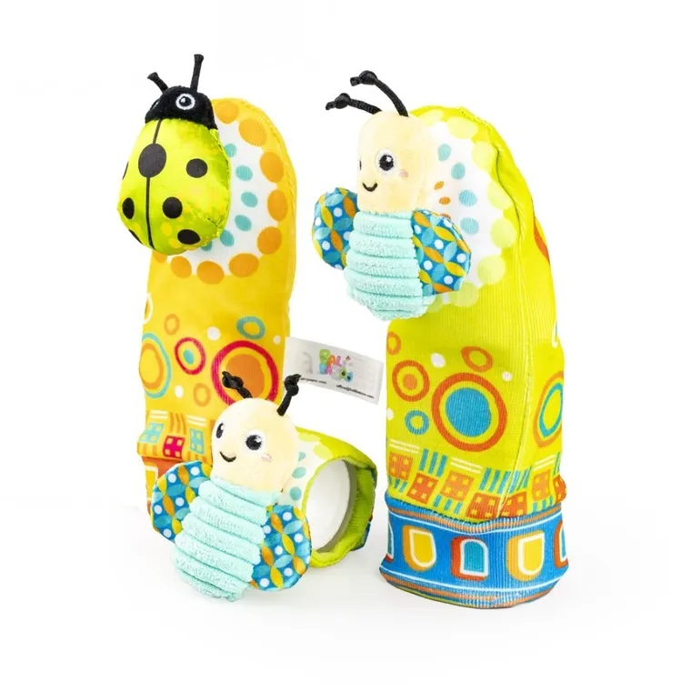 Balibazoo, Łąka, zestaw niemowlęcy: skarpetki i grzechotka na rączkę