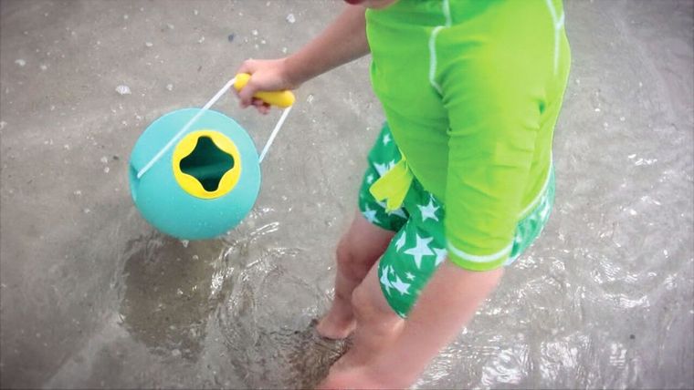 Ballo Quut, wiaderko do wody i piasku, Lagoon Green + Mellow Yellow